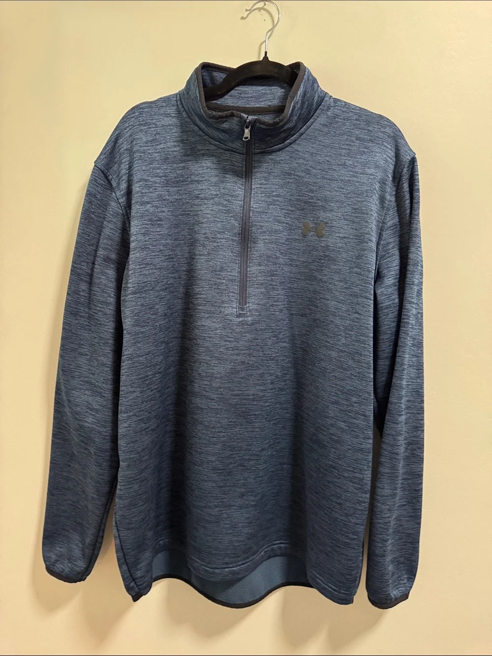 Under Armour Men's Heathered Blue Quarter-Zip Performance Pullover